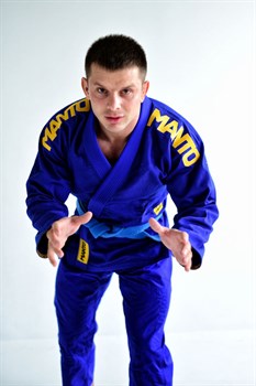 Кимоно для Джиу Джитсу MANTO X4 сине-желтый - фото 10375
