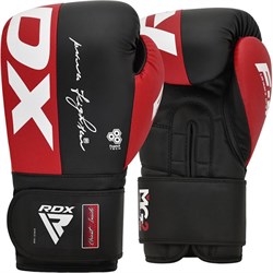 Перчатки боксерские  RDX BOXING GLOVES REX F4 Красно-черный - фото 10505