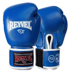 Перчатки боксерские Reyvel винил 80 Синие - фото 11111
