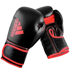 Перчатки боксерские Adidas Hybrid 80 Черно-красный - фото 11535