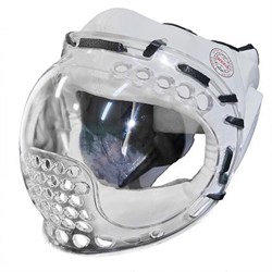 Шлем для единоборств Рей-Спорт КРИСТАЛЛ-1 на липучке, иск. кожа Белый - фото 11738