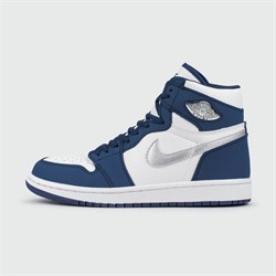 Nike Jordan 1 MID темно синий матовый - фото 11889