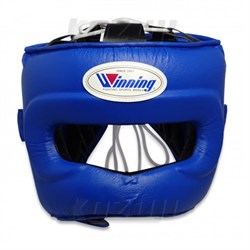 Боксерский шлем с бампером Winning Синий - фото 12371