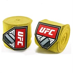 Бинт боксерский UFC (х/б+эластан) Желтый  - фото 12753