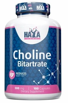 Холин Haya Labs Choline Bitartrate 500 мг. 100 капс.  15974