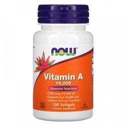 Витамин А Now Vitamin A 10000 IU 100 капс. 15095