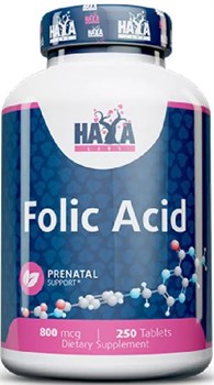 Фолиевая кислота Haya Labs Folic Acid 800мг. 250 таб 15158