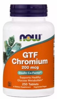Хром NOW GTF Chromium 200 мкг. 250 табл. 15870