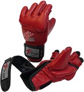 Перчатки-краги для Армейского рукопашного боя Рэй-спорт ШТУРМ кожа Красный