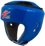 Шлем для единоборств с закрытым верхом Рэй-Спорт БОЕЦ-3, иск. кожа Синий