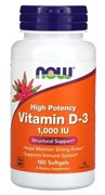 Витамин Д3 NOW Vitamin D3 1000 IU 180 капс. 15176