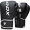 Перчатки боксерские RDX F6 Matte Черно-белый - фото 10532